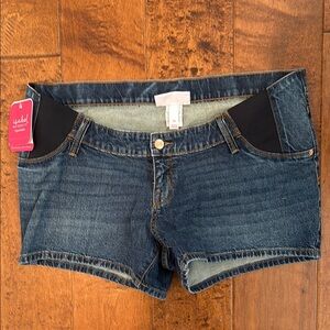 Isabel Maternity by Ingrid & Isabel Blue Denim Shorts